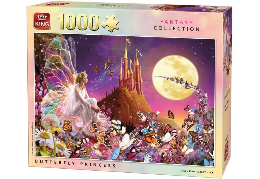 King Fantasy Collection Butterfly Princess -palapeli 1000