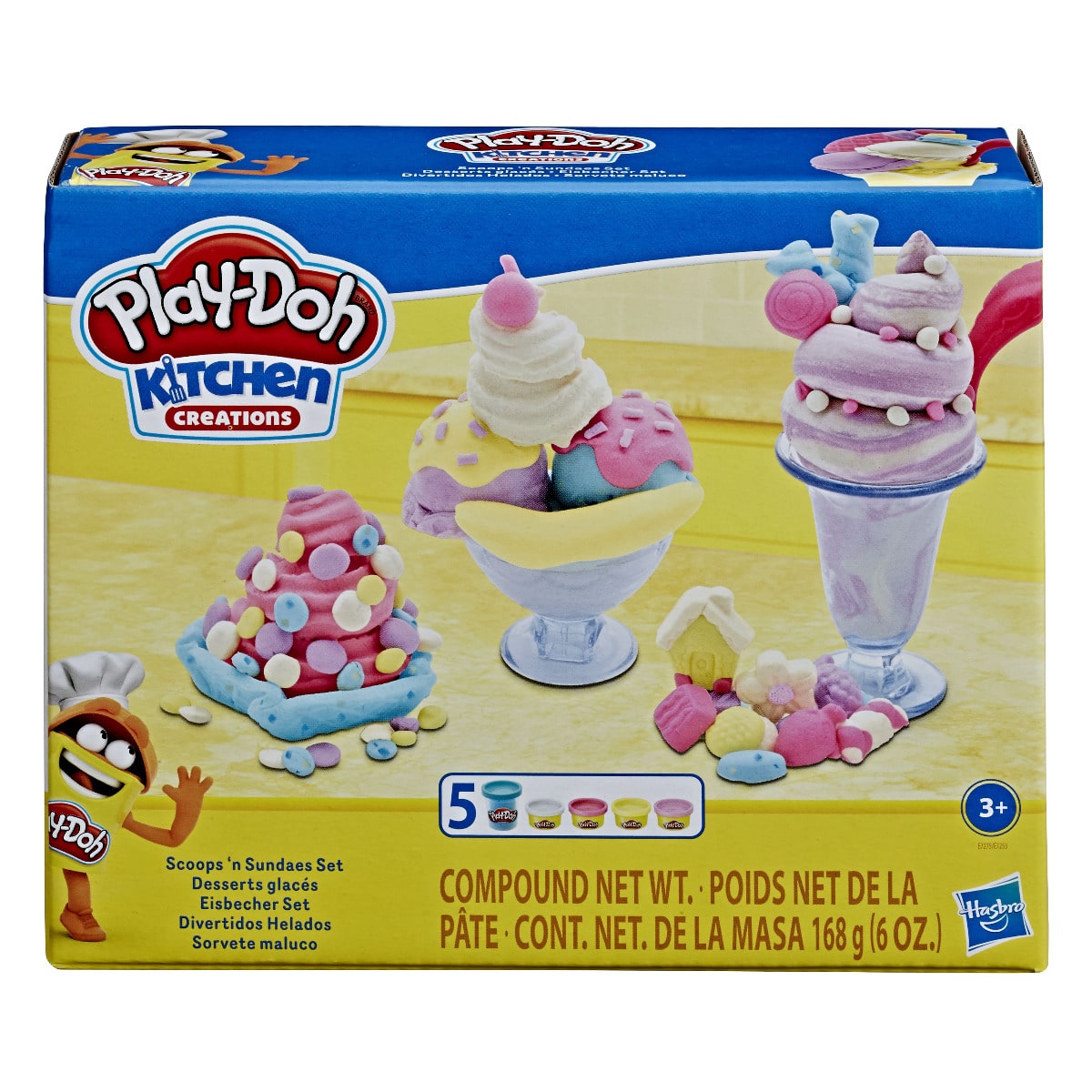 Play-Doh Muovailuvaha Kitchen Kits lajitelma Sundae jäätelöannos