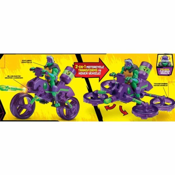 Turtles Donatello Bug Buster muuntuva moottoripyörä