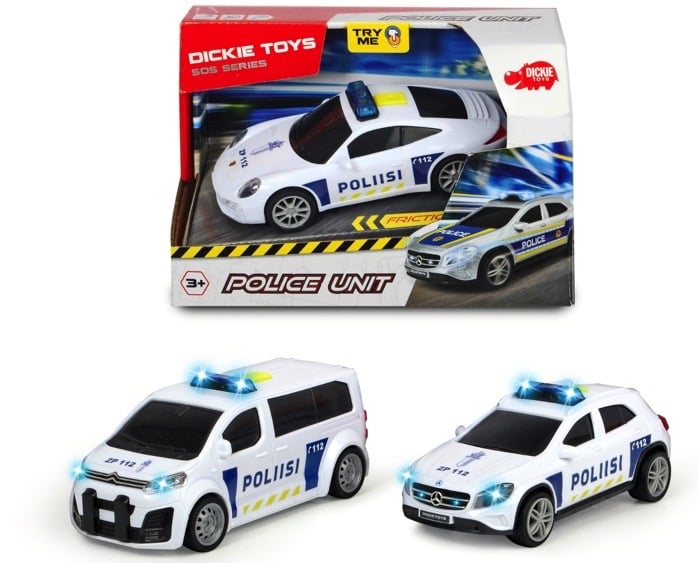 Dickie Toys suomalainen poliisiauto Mercedes Benz
