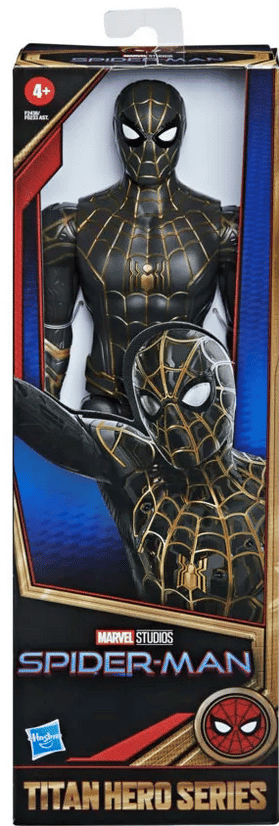 Marvel Titan Hero Series Spiderman -figuuri musta-kulta