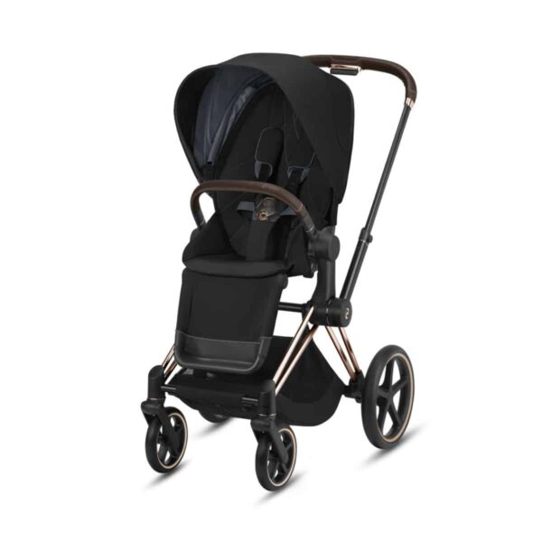 Cybex Priam yhdistelmävaunut ruusukulta rungolla, deep black + cloud z turvakaukalo