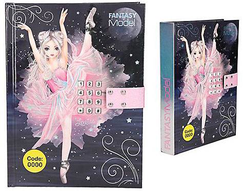 Fantasy Model Ballerina päiväkirja numerokoodi-lukolla