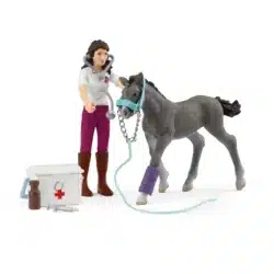 Schleich Pocket Set Mrs. Kramer with foal