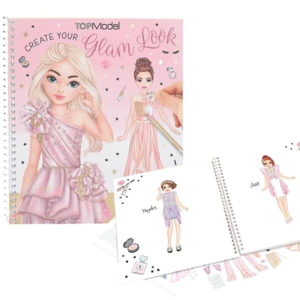 TOPModel Dress Me Up Tarra- ja värityskirja GLAM LOOK