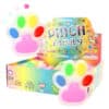 SQUISHY CAT PAW 180G CLEAR RAINBOW 13,5cm Puristelutassu