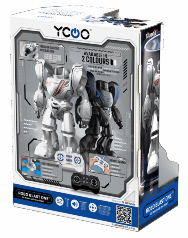 Ycoo Robo Blast Mini 26 cm musta robotti-muksumassi.fi