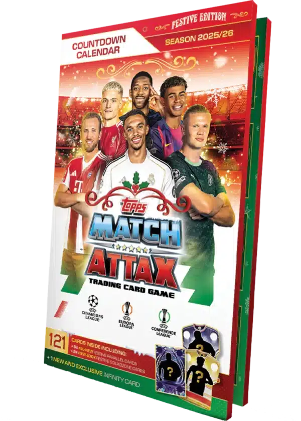 Match Attax Joulukalenteri jalkapallokortit 2025/26-muksumassi.fi