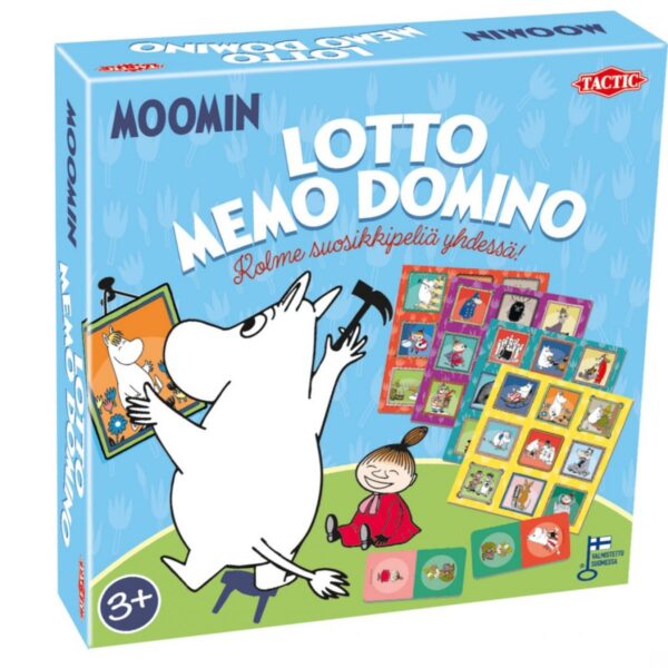 Tactic Muumi 3 in 1 Lotto, Memo, Domino lautapeli-muksumassi.fi