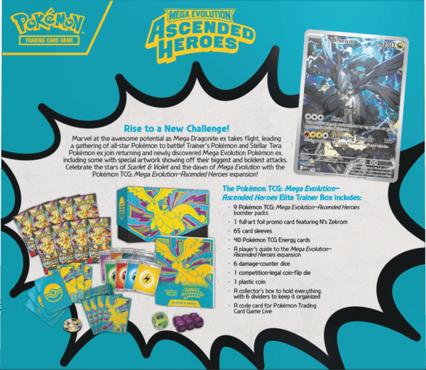 Pokémon TCG: Mega evolution 2.5 Ascended Heroes - Elite trainer box-muksumassi.fi