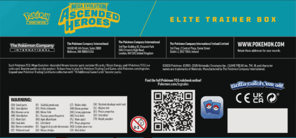 Pokémon TCG: Mega evolution 2.5 Ascended Heroes - Elite trainer box-muksumassi.fi