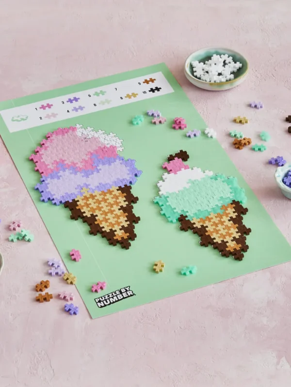 Plus-Plus Puzzle By Number Ice Cream Cones 250 palaa - Image 5