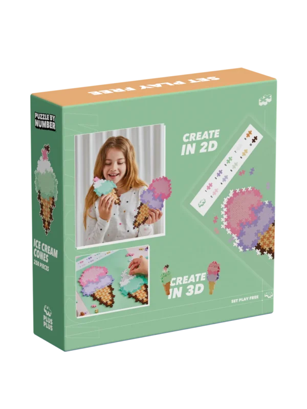 Plus-Plus Puzzle By Number Ice Cream Cones-muksumassi.fi