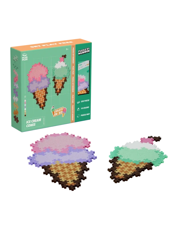 Plus-Plus Puzzle By Number Ice Cream Cones 250 palaa