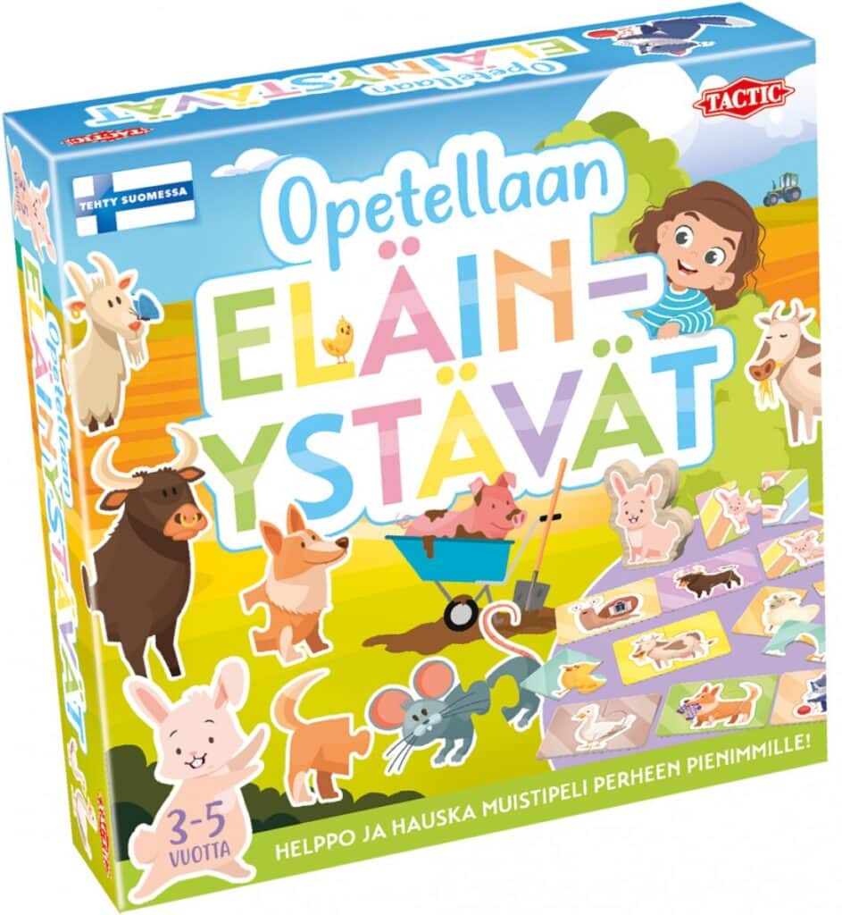 Tactic Opetellaan Eläinystävät lautapeli-muksumassi.fi