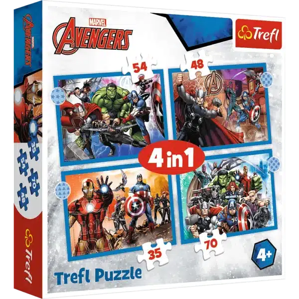 Trefl 4 in 1 Avengers palapeli