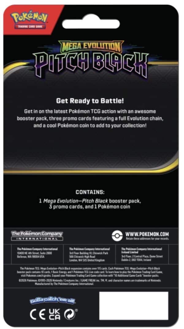 Pokémon TCG: ME05 Pitch Black - Boosterpakkaus-muksumassi.fi