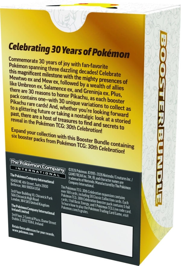 Pokèmon 30th Celebration Booster Bundle-muksumassi.fi