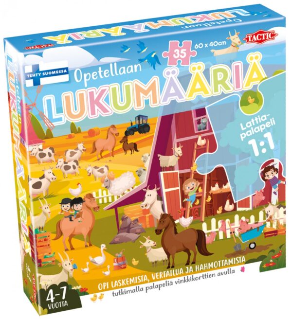 Tactic Opetellaan Lukumääriä lattiapalapeli-muksumassi.fi