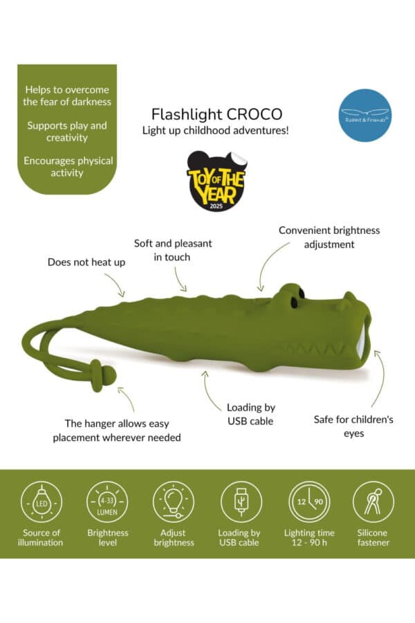 Croco Krokotiili Taskulamppu-muksumassi.fi